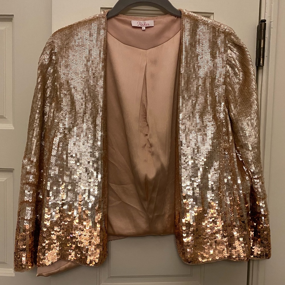 Parker Rose Gold Ombré Sequin Jacket